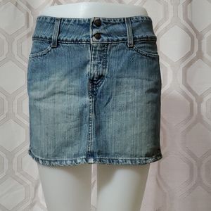 Distressed Jean skirt